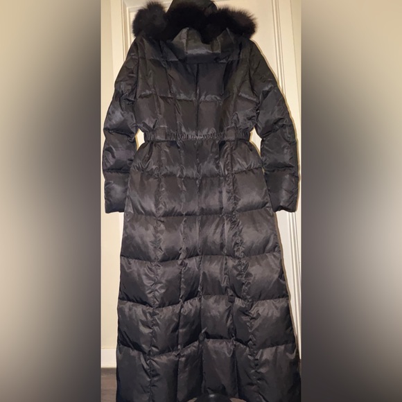 1 Madison Luxe Women's Down-Filled Coat with Front Vestee Black Size Large - Picture 10 of 13
